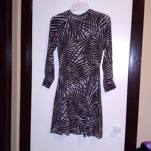 Zara Longsleeve Leaf Pattern Dress